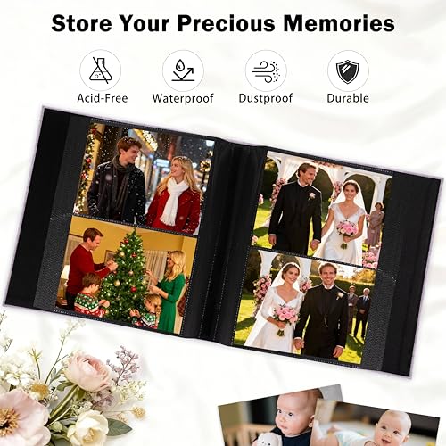 Aevdor 5x7 Photo Album, Holds 320 Photos, Linen Cover, Purple | Fits 5x7 Photos, Postcards & Artwork, Family & Wedding Albums, Baby & Travel Memories - color: Purple
