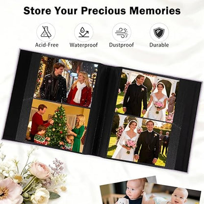 Aevdor 5x7 Photo Album, Holds 320 Photos, Linen Cover, Purple | Fits 5x7 Photos, Postcards & Artwork, Family & Wedding Albums, Baby & Travel Memories - color: Purple