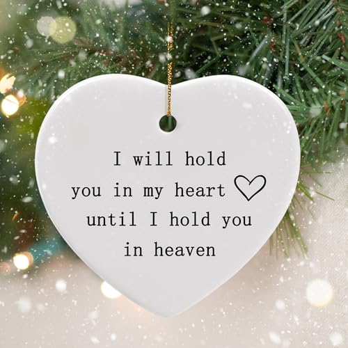 Jocidea Miscarriage Ornament - Baby Loss Memorial, Child Loss Sympathy Gift - color: Hold You in My Heart