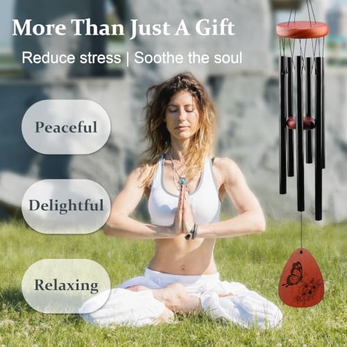 Memorial Wind Chimes - Sympathy Gifts for Loss of Loved One Mother Dad | Bereavement Remembrance Funeral Condolence Gift, in Memory of Loved One Gifts, Sympathy Wind Chimes 25.5'' Outdoor Decor