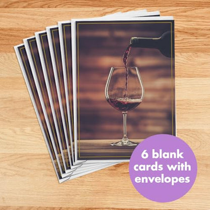Designer Greetings For Your Words, Blank Cards 6 Pack - color: Wine