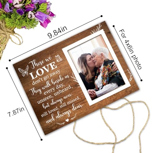 Memorial Picture Frame,Remembrance Picture Frame or Memorial Gift,Memorial Gifts for Loss of Loved One,Grandmother, Grandfather,Grandparents, Fits 4 x 6 Inch Photo