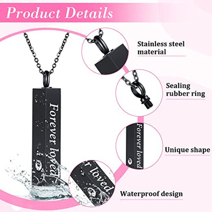 Jexine 10 Pcs Urn Necklace Cremation Jewelry for Men - color: Pink