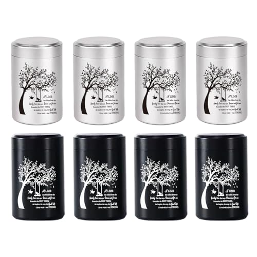 3 Inches Small Urns for Human Ashes Set of 8 Mini Urns for Sharing Small Keepsake Urns Memorial Ashes Holder-Family Tree - size: Set of 8-bird tree