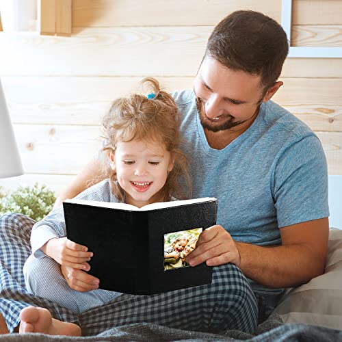 Ywlake Photo Album 4x6 50 Pockets 2 Packs, Small Mini Capacity Leather Photo Albums, Each Pack Holds 50 Top Loader Vertical Only Pictures Black - color: Black, size: 50 Photos/2PK