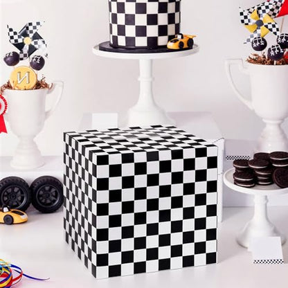 Hxezoc Racing Card Box Sports Party Favors Post Box Cardboard Receiving Money Holder for Racing Theme Wedding Reception, Baby Showers, Anniversary, Birthday Party, Table Centerpiece Decorations - style: Racing