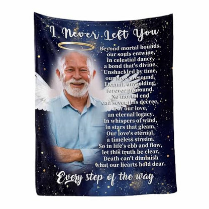MyPupSocks Customized Remembrance Blanket with Picture, Custom Funeral Sympathy Gifts for Loss of Loved One, Memorial Blanket Personalized with Photo - color: Color 04