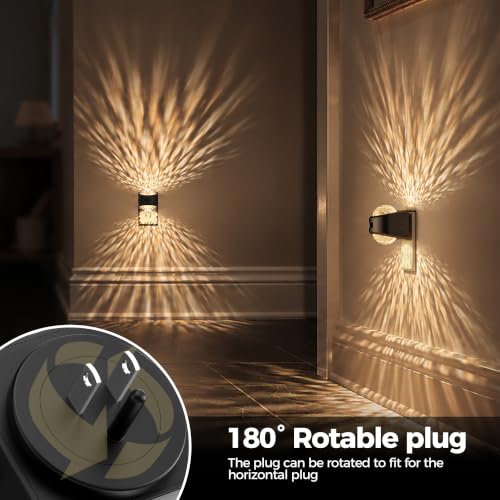 Briignite Motion Sensor Night Light Projector Dimmable Warm White Rotatable - color: Black-Motion