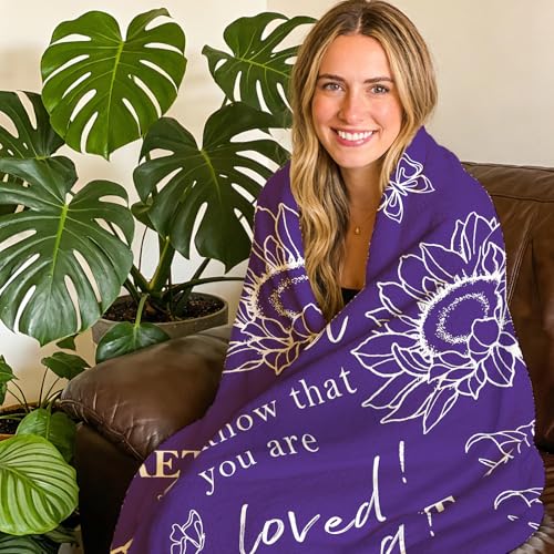 Get Well Gifts for Women Men Flannel Throw Blanket, Thinking of You - size: 50 X 70