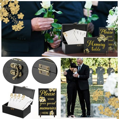 Gilprop 112 Pcs Share a Memory Cards for Celebration of Life - style: flower
