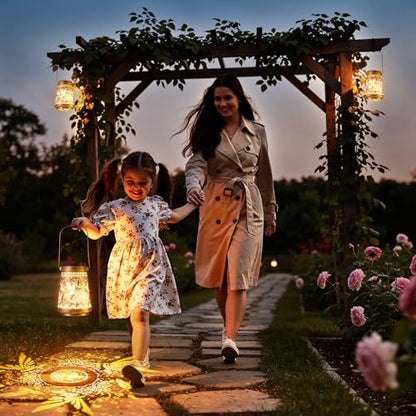 2 Pack Solar Lanterns Outdoor Waterproof Birthday Gifts for Women Mom Grandma, Hollowed-Out Metal Hummingbird Hanging Solar Lantern Lights Garden Decor, 2 Modes Hanging Solar Lights for Yard, Patio | Birthday Gifts for Women Mom Grandma, Hollowed-Out Hang
