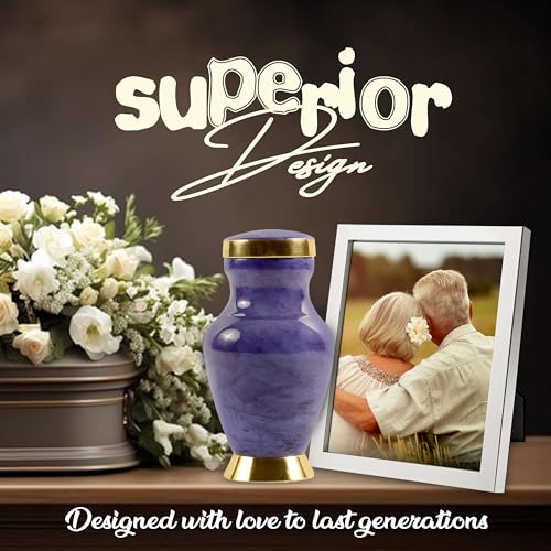 Small Keepsake Cremation Urn for Ashes | Keep Your Loved Ones Memory Close | Elegant Everlasting Tribute | Mini Personal Memorial for Remains, Dried Flowers, Sacred Earth | Threaded Lid | 3 Cubic Inch