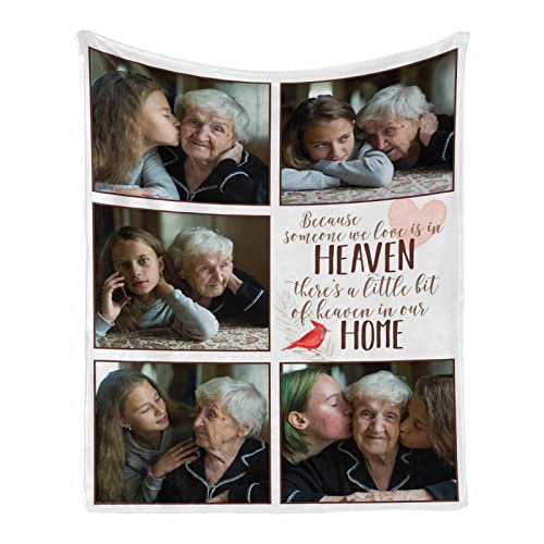 InterestPrint Custom Memorial Blanket Meaningful Remembrance Fleece Throw, Deepest Grief Sympathy Gift for Loss of Grandma, Grandpa - color: Multi V71, size: 30 x 40 Inches