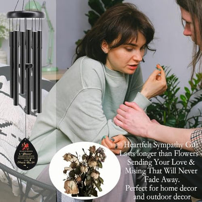Memorial Sympathy Wind Chimes for Loss of Loved One 32'', Cardinal Wind Chimes in Memory of a Loved One Mother Father, Cardinal Memorial Gifts, Bereavement Condolence Remembrance Grieving Gifts - size: 32in