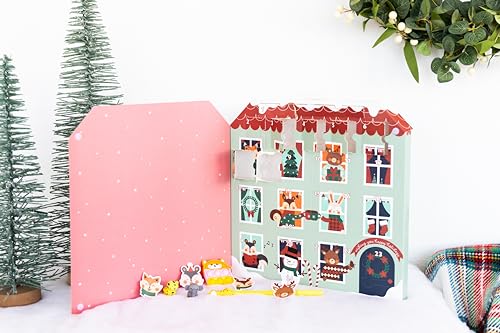 Little Pear Stationery Holiday Advent Calendar, Animal Themed School Supplies, Kids Christmas Countdown Gifts, Stocking Stuffer for Boys and Girls, Includes 24 Surprises - color: Christmas Advent Calendar