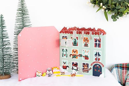 Little Pear Stationery Holiday Advent Calendar, Animal Themed School Supplies, Kids Christmas Countdown Gifts, Stocking Stuffer for Boys and Girls, Includes 24 Surprises - color: Christmas Advent Calendar