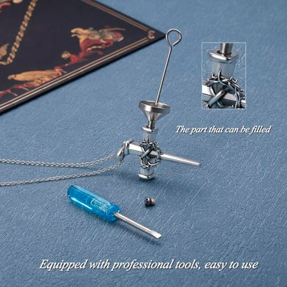 925 Sterling Silver Urn Necklaces for Women Claddagh/Angel Wings/Guitar/Butterfly/Tree of Life Ashes Memorial for Loss Keepsake Jewelry Present Easter Day of the Dead - style: Crown of Thorn