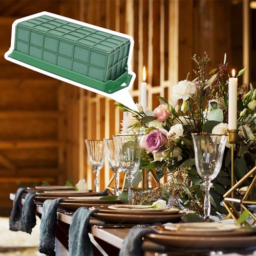YOMUME 6 Packs Floral Foam Cage for Fresh and Artificial Flowers | Floral Foam Blocks with Cage for Weddings, Florists, Table Centerpieces, Floral arrangement - size: 6 Pcs