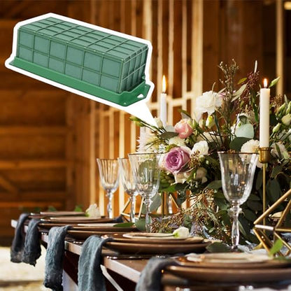 YOMUME 6 Packs Floral Foam Cage for Fresh and Artificial Flowers | Floral Foam Blocks with Cage for Weddings, Florists, Table Centerpieces, Floral arrangement - size: 6 Pcs