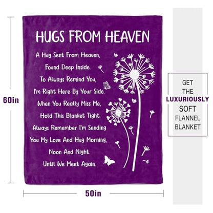 Memorial Gifts, Sympathy Gifts for Loss of Loved One, Blanket 60" x 50" - color: Purple