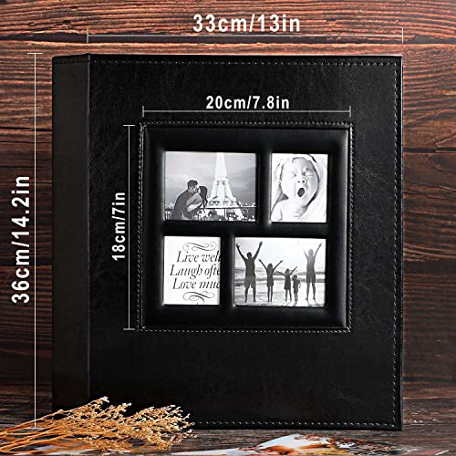 Ywlake Photo Album 4x6 500 Pockets Photo, Extra Large Capacity Family Wedding Picture Albums Holds 500 Horizontal and Vertical Photos Black - color: Black, size: 500 Pockets