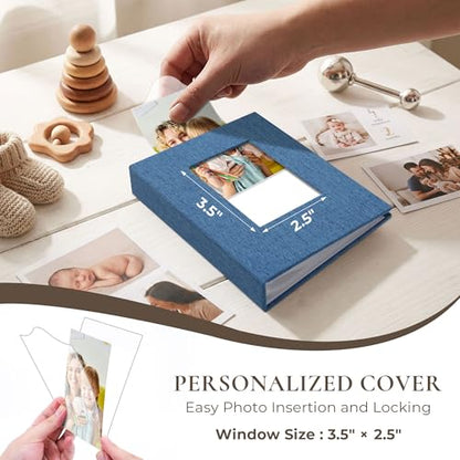 Vienrose 4x6 Mini Photo Album, 2 Pack, 52 Photos, Blue - color: Blue, size: 4x6 26 Pockets