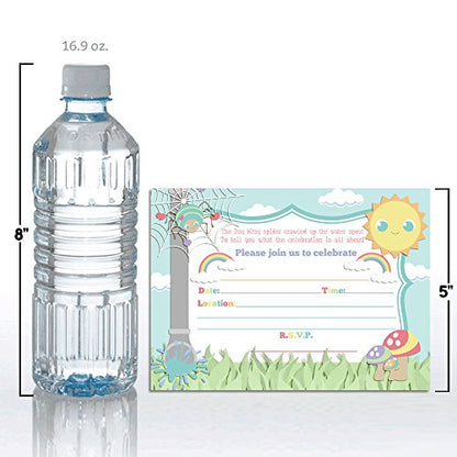Amanda Creation Itsy Bitsy Spider Themed Birthday Party Fill In Invitations set of 20 with envelopes - style: Itsy Bitsy Spider