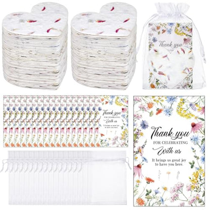 Dunzoom 50 Sets Wedding Gifts for Guests Heart Shaped - style: Wedding Flower Style