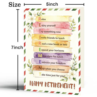 fancu Happy Retirement Card for Women Men - color: ZC-027