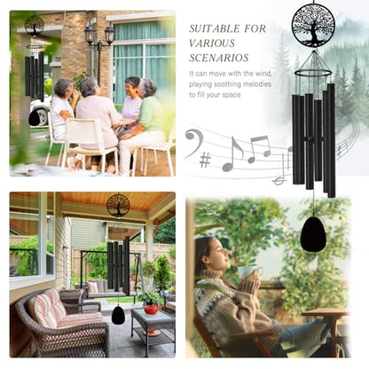 ASTARIN Memorial Wind Chimes for Outside Deep Tone, 36" Bereavement Gifts - size: 36”-Tree of life