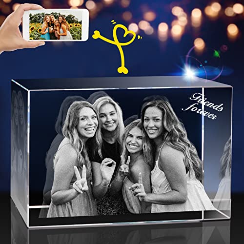 3D Crystal Photo, Personalized Gift, Customized Gifts for Wife, Women, Him, Her, Dad and Mom. Custom Picture Gifts for Mother's Day, Father’s Day, Birthday, Wedding & Anniversary.(Large Landscape) - size: Large Landscape
