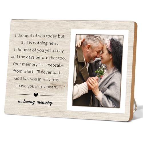 Memorial Picture Frame, Friend or Pet Memorial Photo Frame In Loving Memory, Memorial Gifts for Loss of Friend, Remembrance Gifts, Photo 4x6Inch 12P97