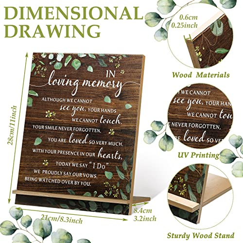 Chunful in Loving Memory Wedding Memorial Table Sign for Wedding,Greenery - style: Greenery