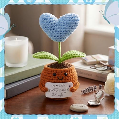 Janinka Sympathy Gift Loss of Loved One,Navy Blue Heart,Just Hug - color: Navy Blue Heart, style: Just Hug