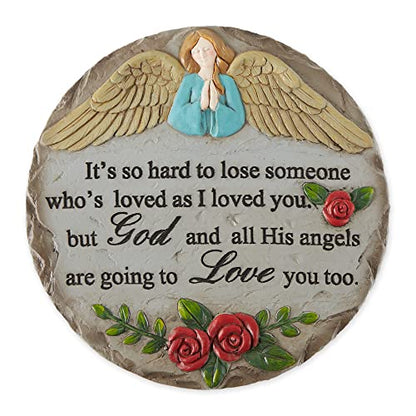 DII Memorial Stepping Stone Collection, Cement, Hard to Lose, 9.75 Diameter - color: Hard to Lose