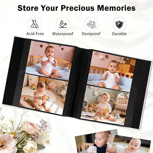Aevdor 5x7 Photo Album, Holds 320 Photos, Linen Cover, Beige | Fits 5x7 Photos, Postcards & Artwork, Family & Wedding Albums, Baby & Travel Memories - color: Linen Beige