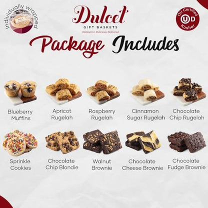 Dulcet Gift Baskets Sympathy Gift Basket - Get Well Soon Gift Baskets for Women - Get Well Gift of Gourmet Baked Goods for Friends and Family Who Need Cheering Up - Muffins, Cookies, Blondies, and More - style: Sympathy