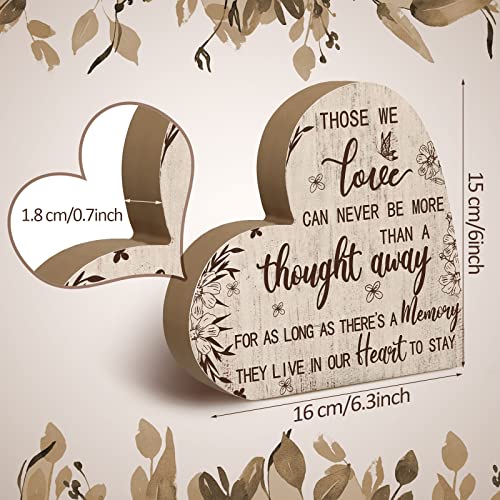 Yookeer Sympathy Gift Memorial Heart Present for Loss of Loved One Bereavement Gift Bereavement Sign Grieving Decorative Plaque for Loss of Deceased Father Mother Son Brother Condolence(Flower) - style: Modern