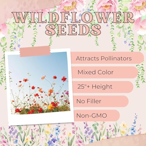 Wildflower Seed Packets Thank You Bunches Party Favors (Pack of 30) Express Gratitude Prefilled with Wildflower Seed Mix, Great Addition or Alternative to Thank You Cards (Pink Cursive) - color: Pink Cursive