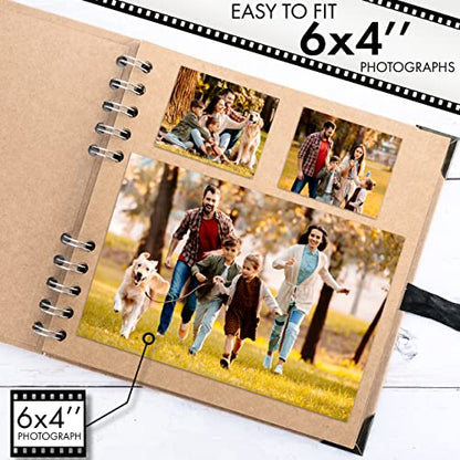 Scrapbook Album, 36 Pages, 7 x 7 Inch, Brown Photo Album, Scrap Book | Hardcover with Thick 200 GSM Kraft Paper, Ideal for Your Scrapbooking Albums, Art & Craft Projects (Brown, 7 x 7 Inch) - color: Brown, size: 7 X 7 Inch