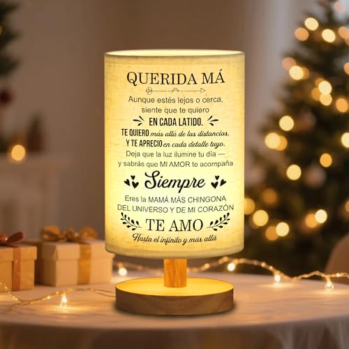 WSYEAR Mom Gifts in Spanish, Regalos para Mujer Table Lamp, Mom Birthday Gifts, Mother Gifts in Spanish from Daughter Son, Regalos De Navidad para Mujer - color: Spanish Mom