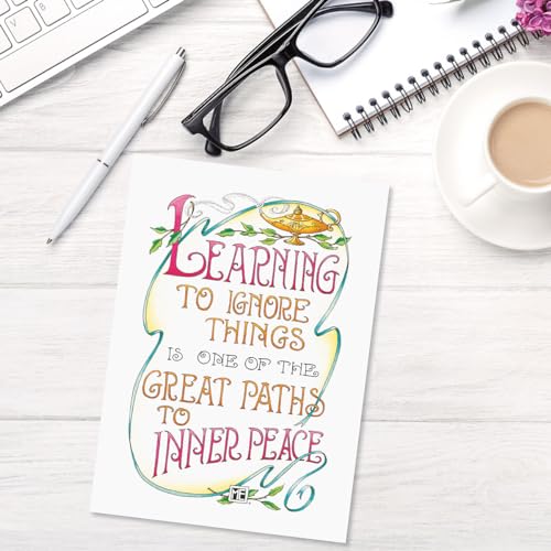 Current Mary Engelbreit Inspirations Thinking of You Cards with Envelopes - Assortment of 8 Greeting Cards, 4 Designs, Large 5" x 7" Thinking of You Cards for Women - style: Mary Inspirations