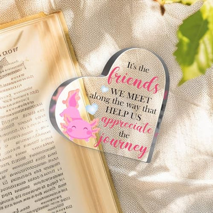 Axolotl Lover Gifts for Women Girls Friendship Keepsake Acrylic Gifts Inspirational Axolotl Decorative Acrylic Sign for Friend Coworker Office School Desk Shelf - style: Axolotl 01