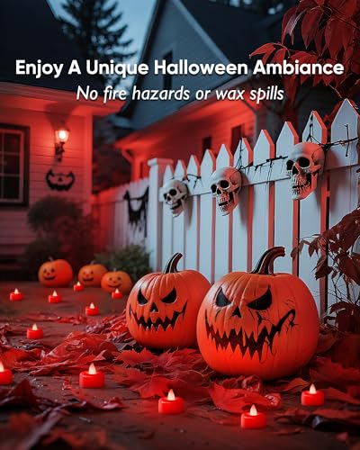 Amagic 12Pack Red Flameless LED Tea Lights Candles Battery Operated - color: Red, size: 12 Pack