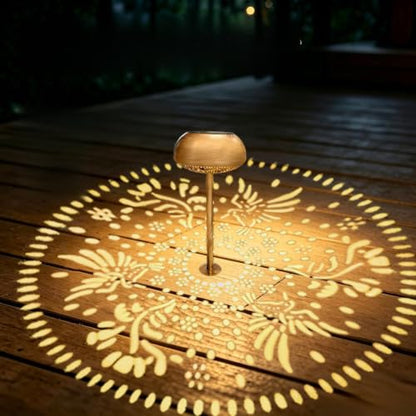 Upgraded 2 Pack 3-in-1 Solar Pathway Lights: RGB & Warm White Color Changing Garden Lights, Waterproof Outdoor Lighting for Garden, Yard, Path, Cemetery Grave