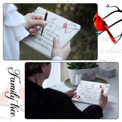 Patelai Funeral Guest Book with Pen, Cardinal - style: Cardinal
