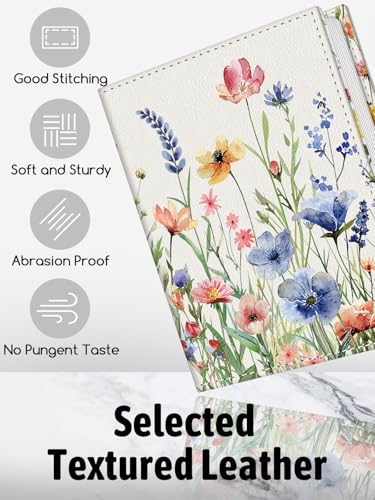 Photo Album 4x6, Small Picture Book Botanical Wild Flowers | 56 Pockets Mini Cute, Postcard Vacation Travel Wedding Graduation, PU Leather Family Grandma Child Mom Gift, Personalized - color: Botanical Wild Flower