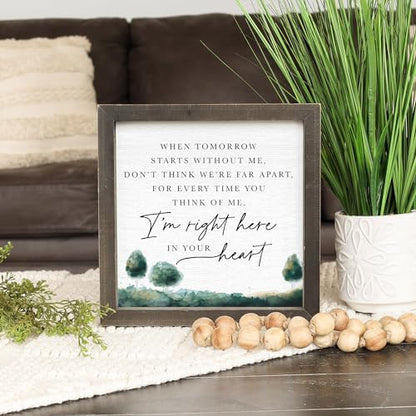 Rustic Frames Celebration of Life Sign, I'm Right Here Trees, 10 inch Wood Bereavement Decor, Made in USA, RF1469 - color: I'm Right Here Trees