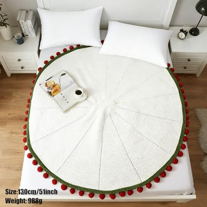 Premium Crochet Flower Bouquet Blanket Rose Red Birthday Gifts for Women | Unique Gifts for Mom Wife Grandma Girlfriend Handmade Knitted Throw Blanket, Get Well Gifts for Women After Surgery, 51in - color: Red Rose