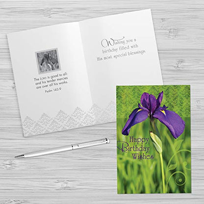 Designer Greetings Faithfully Yours Assorted Cards 24 Pack | Biblical Scripture Verse, Faith Based Sentiment, Boxed Card Set, Matching Envelopes